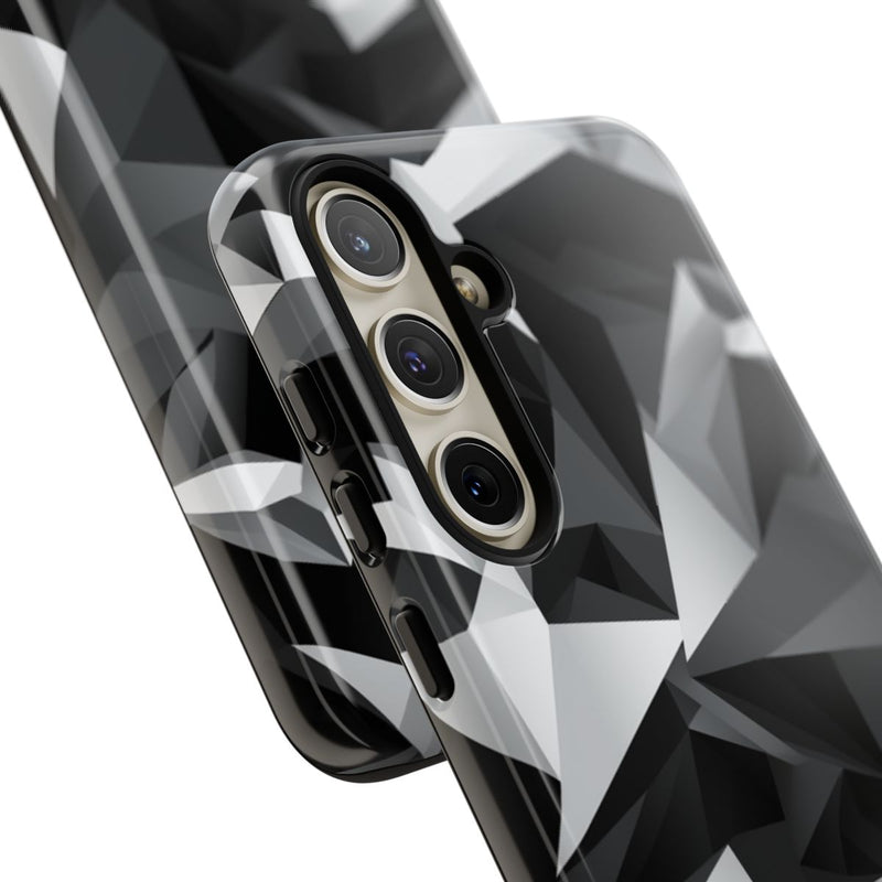 Zwart-Grijs Geometrisch Abstract Patroon