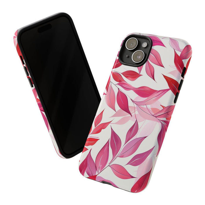 Roze en Rode Bladerenpatroon
