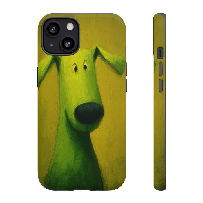 Groene Hond met Mat Effect