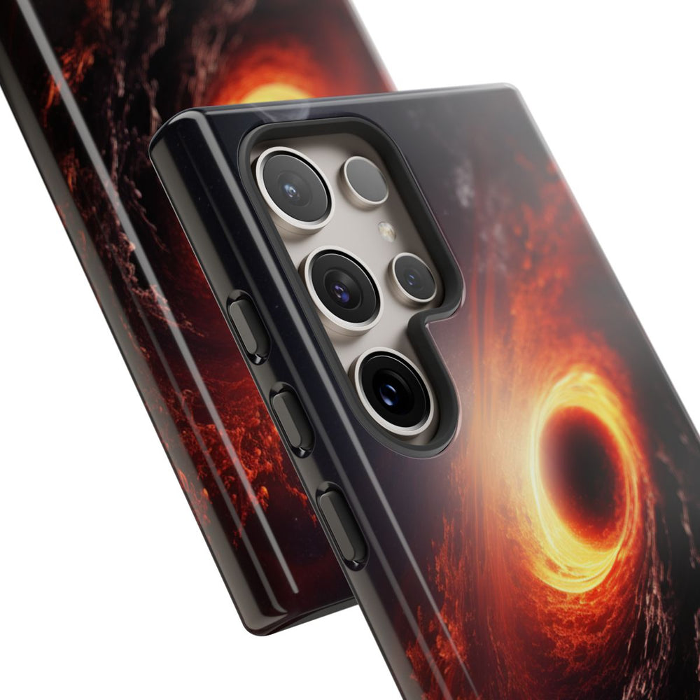 Vurige Zwarte Gat in de Ruimte