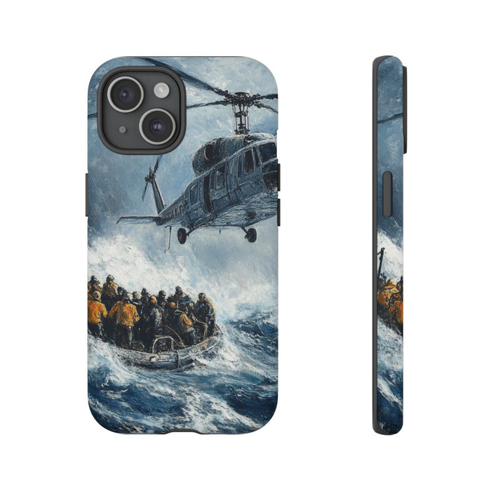 Helikopterredding Boven Woeste Zee