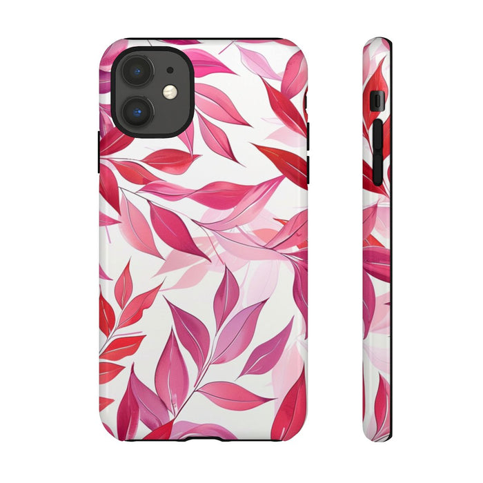 Roze en Rode Bladerenpatroon