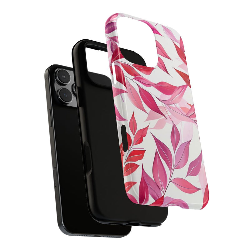 Roze en Rode Bladerenpatroon