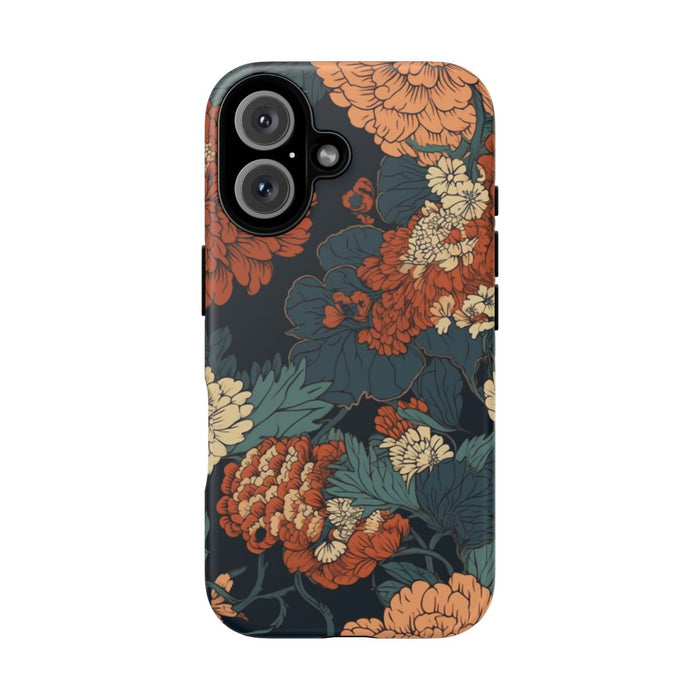 Vintage Bloemenpatroon in Warme Kleuren