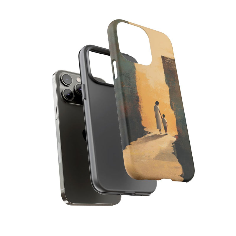 Vrouw en Kind op Gebroken Pad