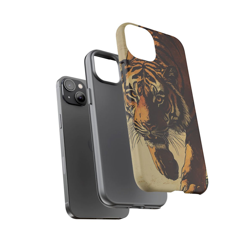 Vintage Stijl Tijgerillustratie