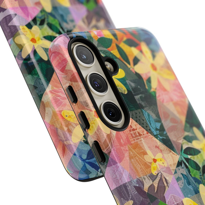 Abstract Bloemmotief met Geometrisch Patroon