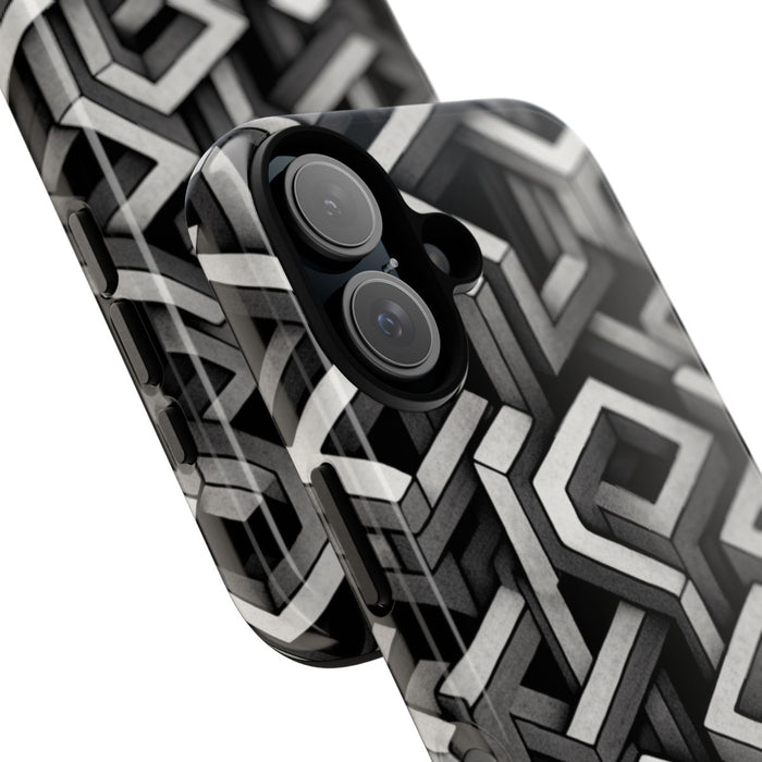 Monochrome Geometrisch Optisch Illusiepatroon