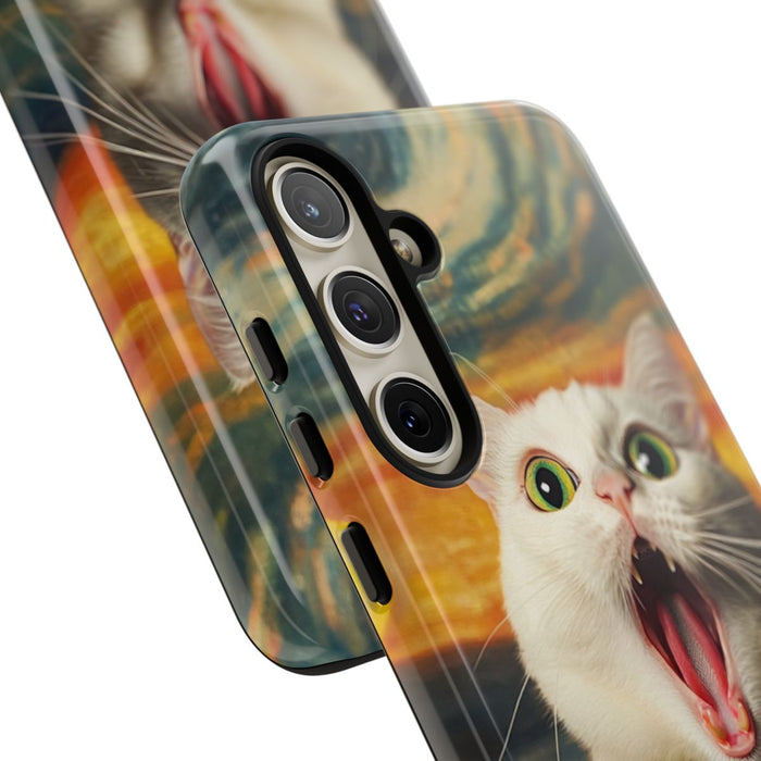 Verbaasde Witte Kat met Groene Ogen