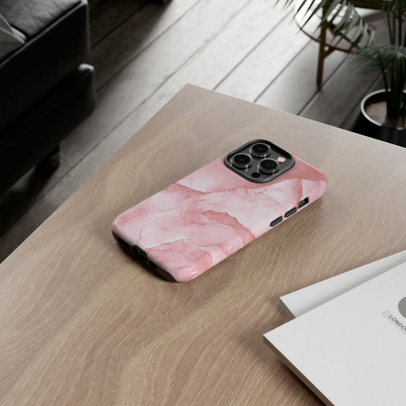 Roze Marmerstructuur met Glanzende Afwerking