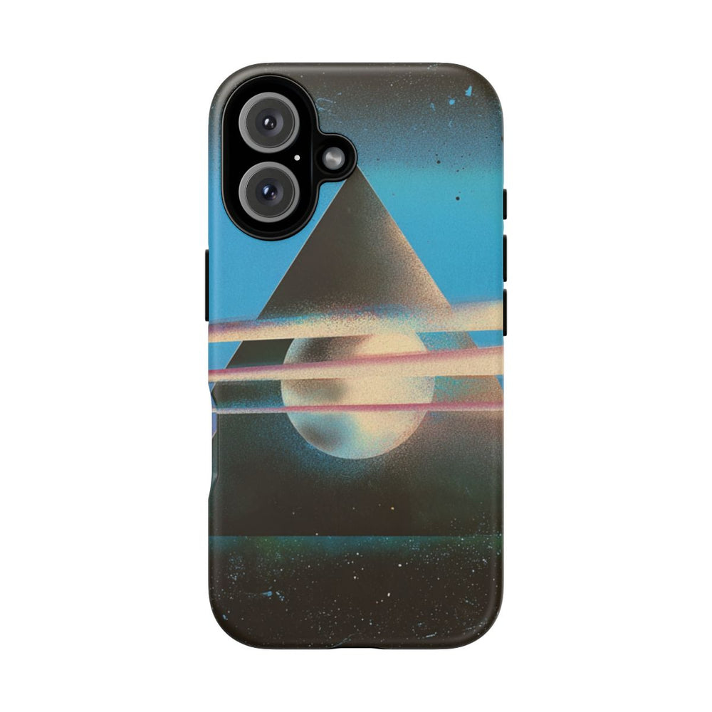 Surrealistische Geometrische Piramide met Gloeiende Bol