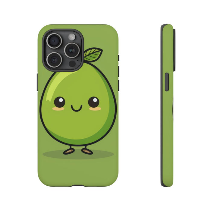 Schattige Groene Avocado in Cartoonstijl