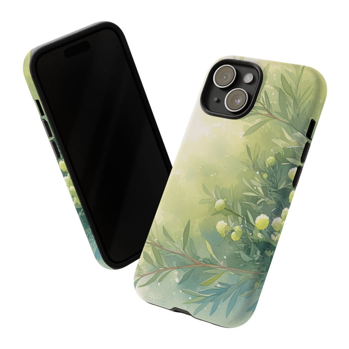 Groene Botanische Waterverf Illustratie