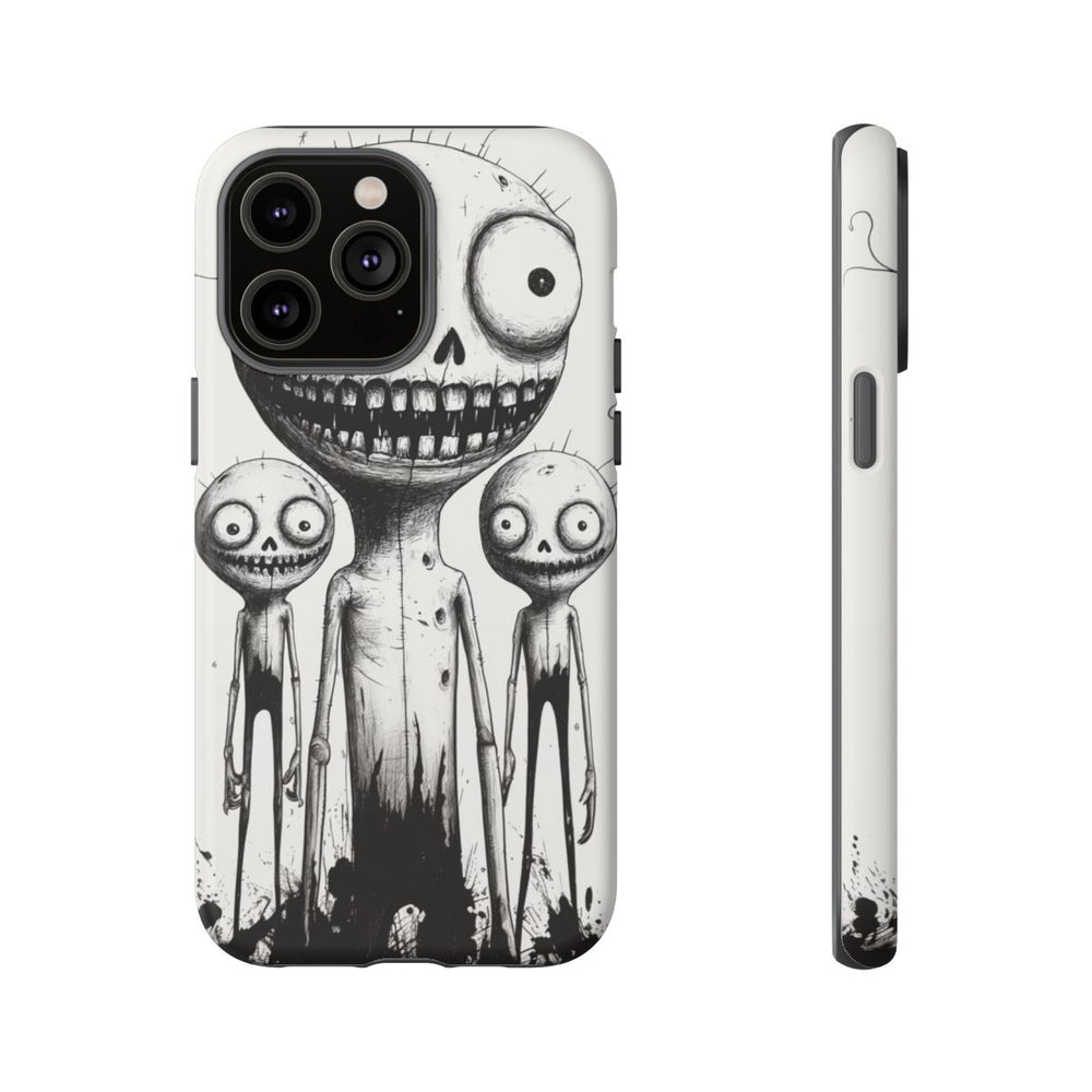 Drie Slijmerige Monsters in Lijntekening