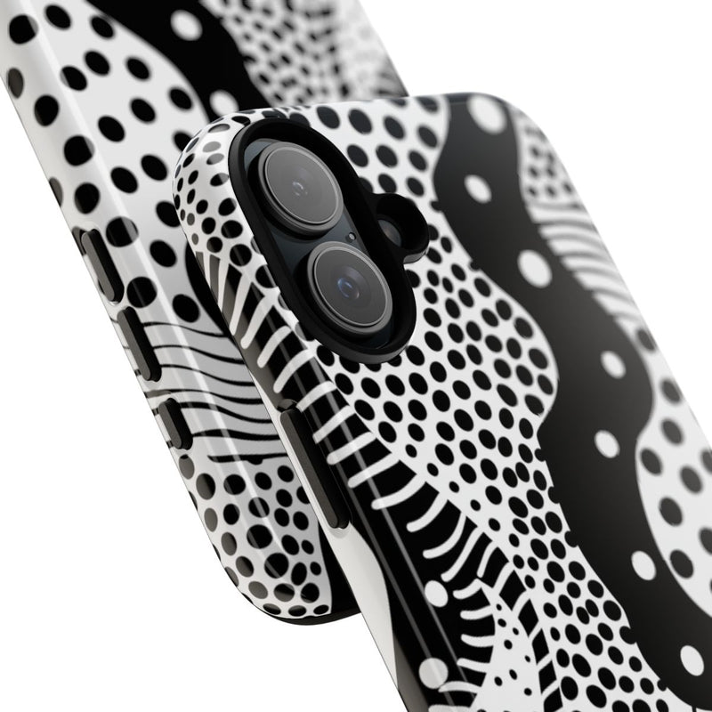 Zwart-Wit Abstract Stippenpatroon