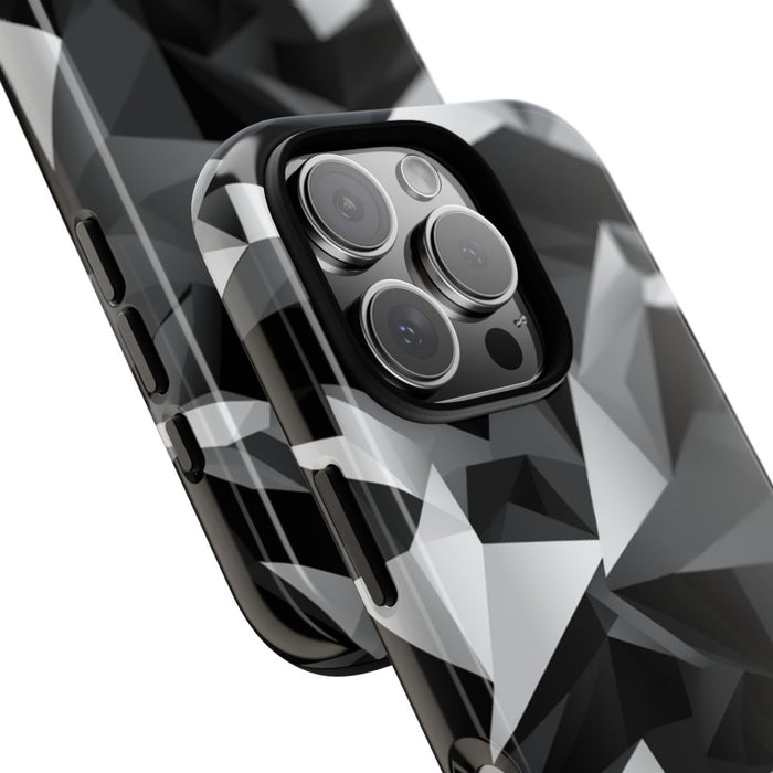 Zwart-Grijs Geometrisch Abstract Patroon