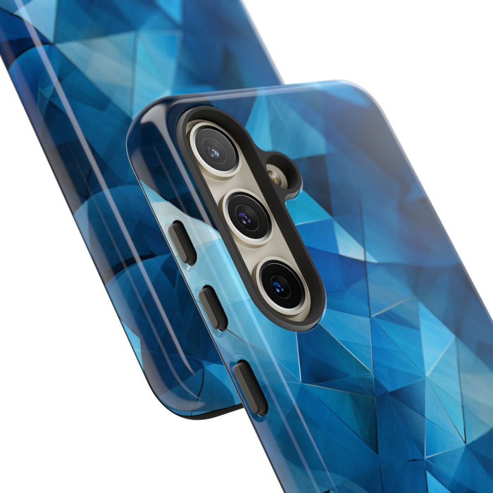 Blauw Geometrisch Driehoekenpatroon