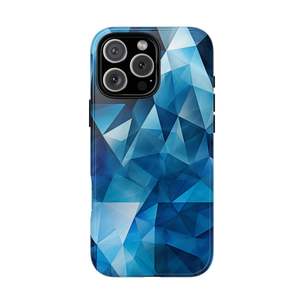 Blauw Geometrisch Driehoekenpatroon