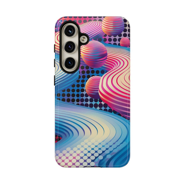 Kleurrijke Abstracte 3D-Golven en Bollen