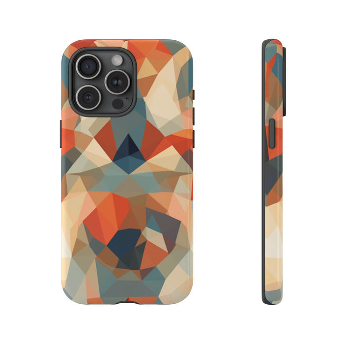 Geometrisch Abstract Patroon in Gedempte Warme Kleuren