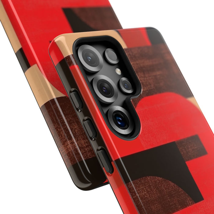 Rood-Bruin Geometrisch Abstract