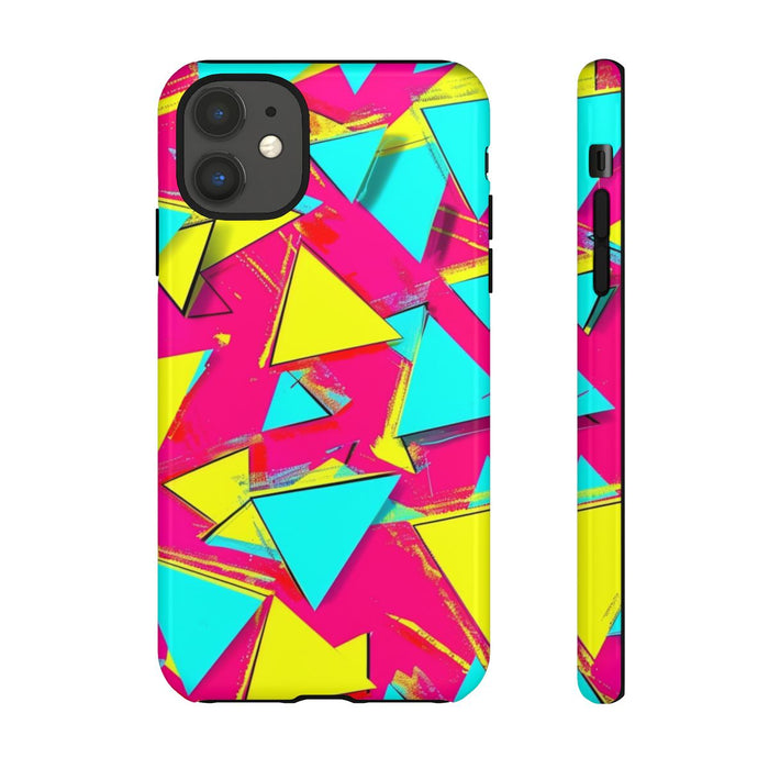 Neon Driehoeken Abstract Patroon