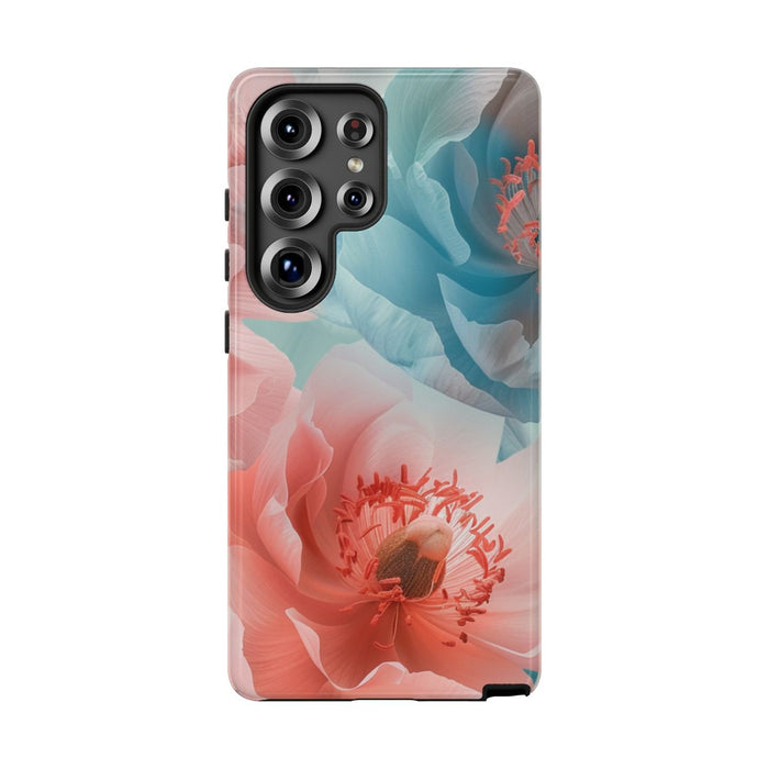 Zachtroze en Blauwe Bloemenpracht