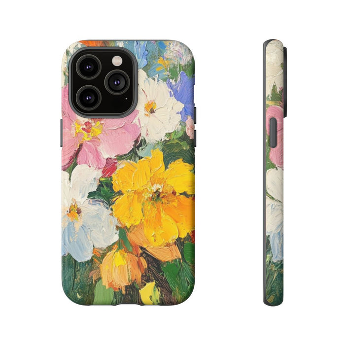 Kleurrijk Olieverfschilderij van Bloemenboeket