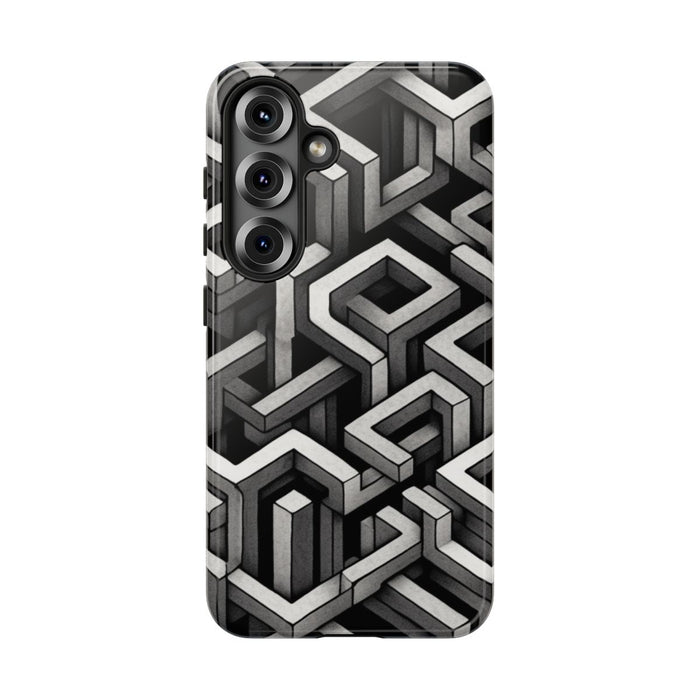 Monochrome Geometrisch Optisch Illusiepatroon