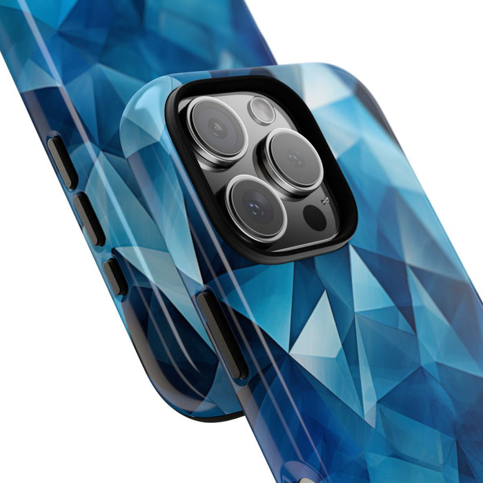 Blauw Geometrisch Driehoekenpatroon