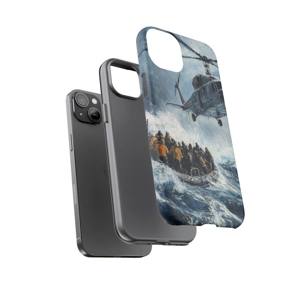 Helikopterredding op Zee Olieverfschilderij