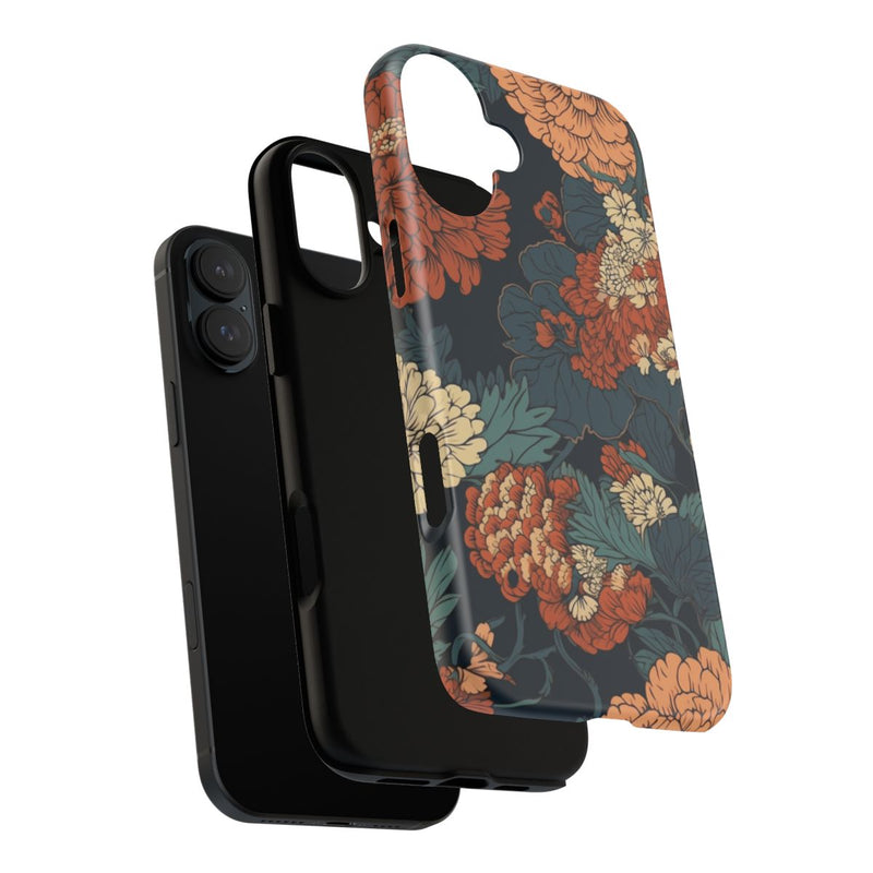 Vintage Bloemenpatroon in Warme Kleuren