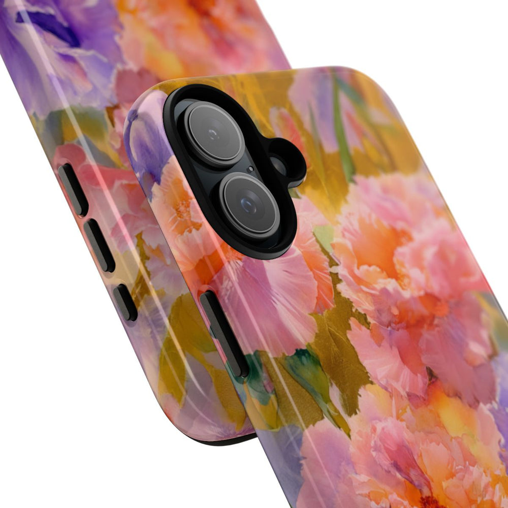 Roze en Paarse Bloemen in Aquarel