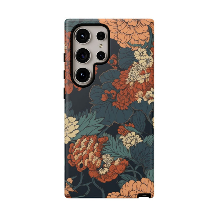 Vintage Bloemenpatroon in Warme Kleuren