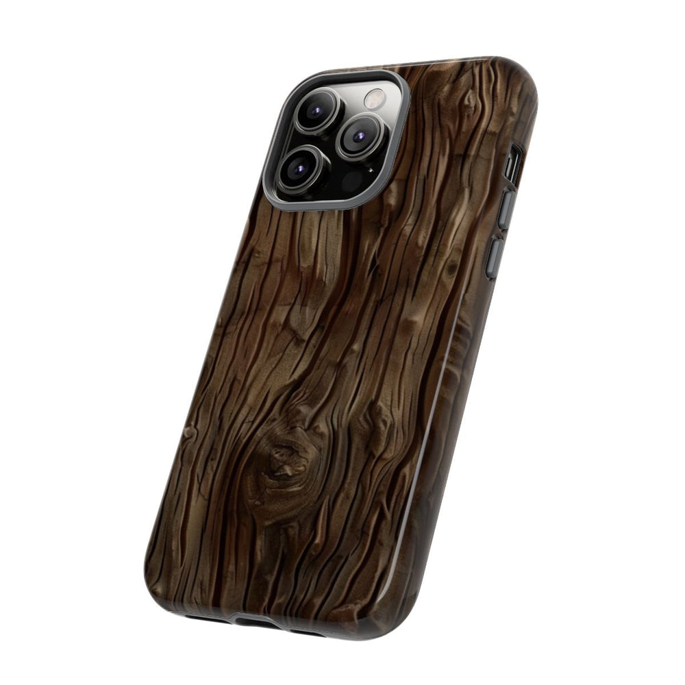 Donkerbruine Houtstructuur met Glanzend Effect