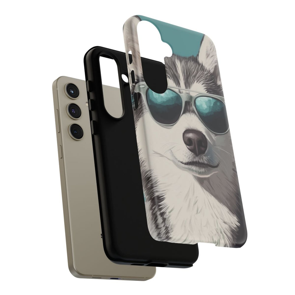 Stoere Husky met Zonnebril