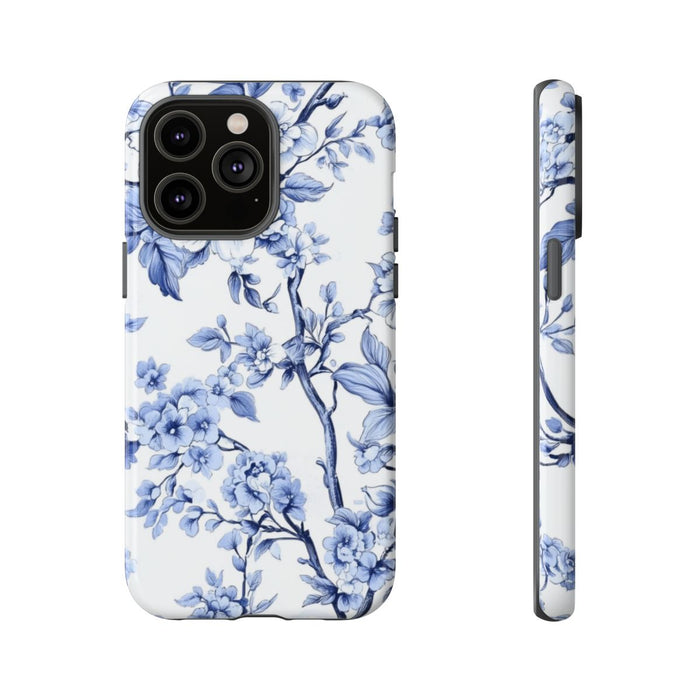 Blauw Vintage Bloemenpatroon
