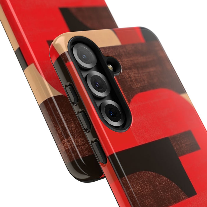 Rood-Bruin Geometrisch Abstract
