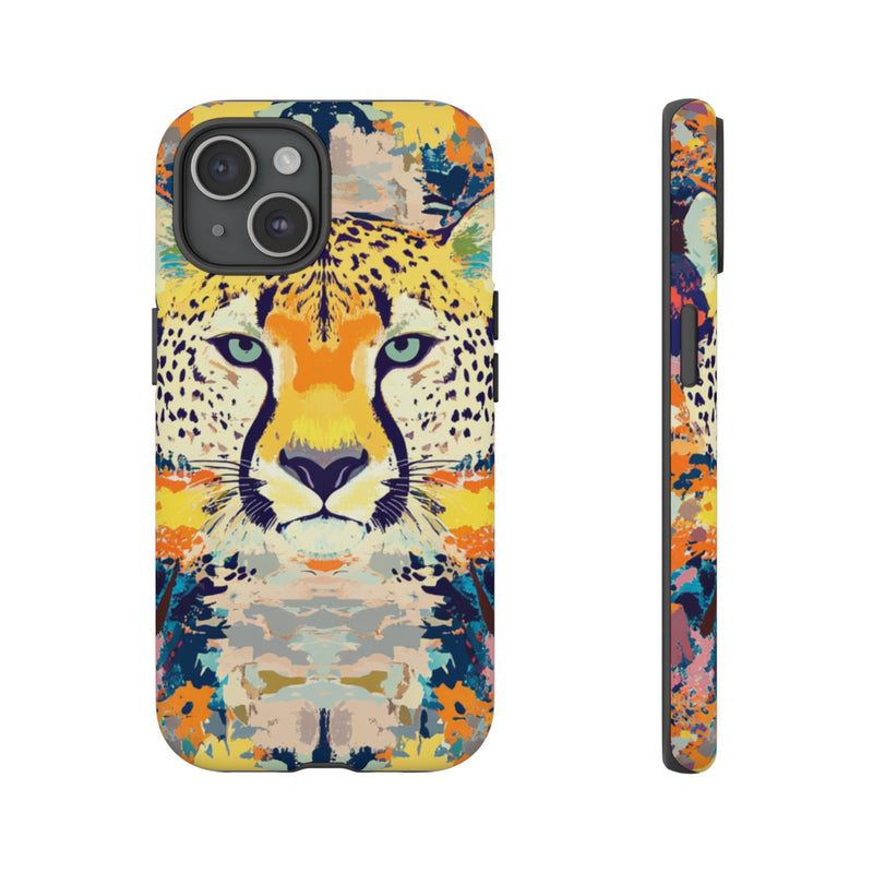 Abstracte Cheetakop met Kleurrijk Patroon