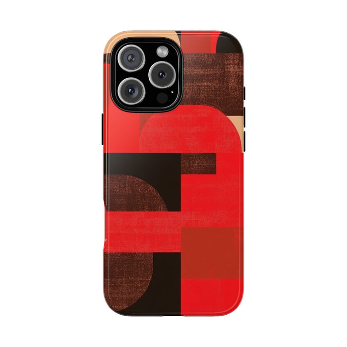Rood-Bruin Geometrisch Abstract
