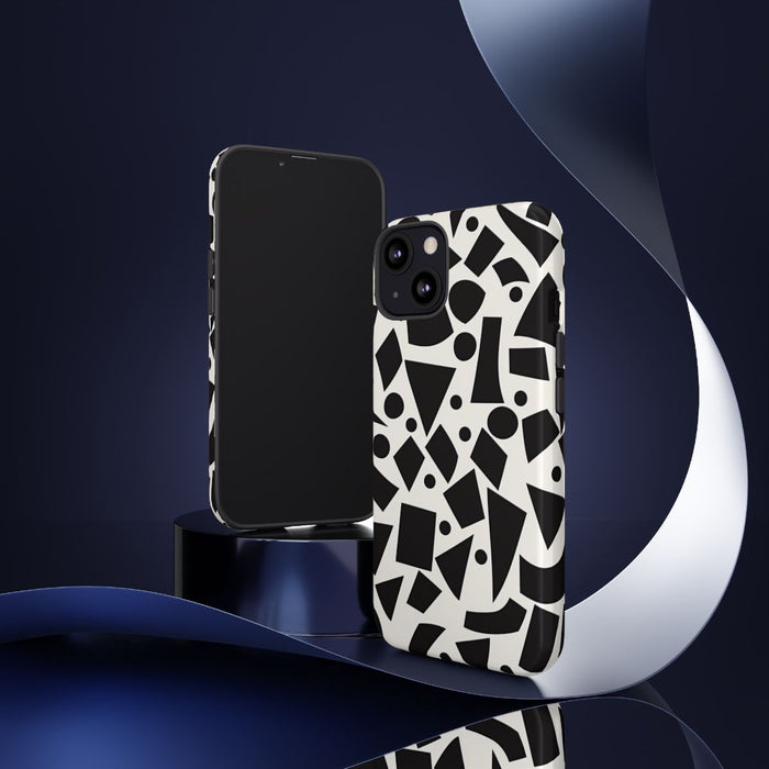 Zwart-Wit Geometrisch Abstract Patroon