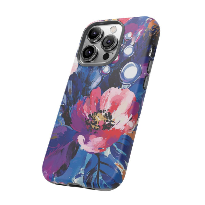 Abstracte Bloemenimpressie met Parelaccenten