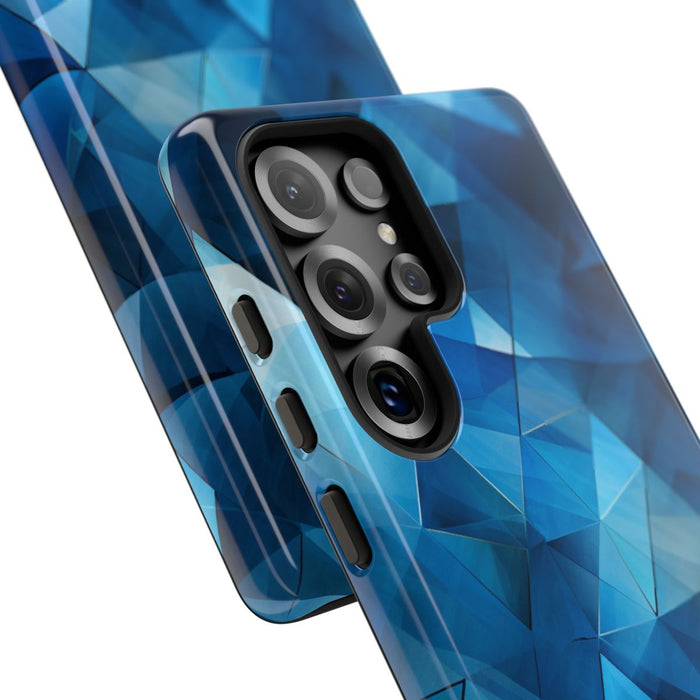 Blauw Geometrisch Driehoekenpatroon