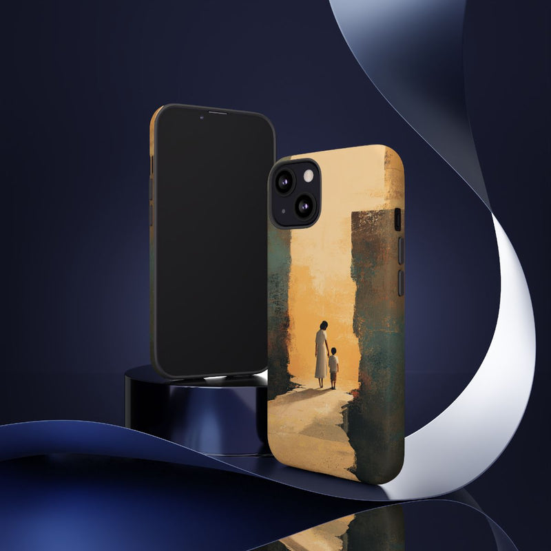 Vrouw en Kind op Gebroken Pad