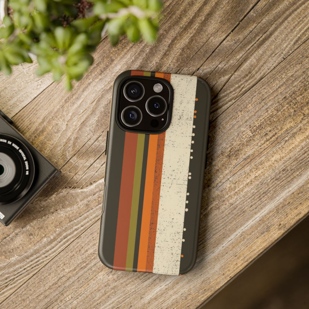 Retro Verticale Strepen en Stippenpatroon