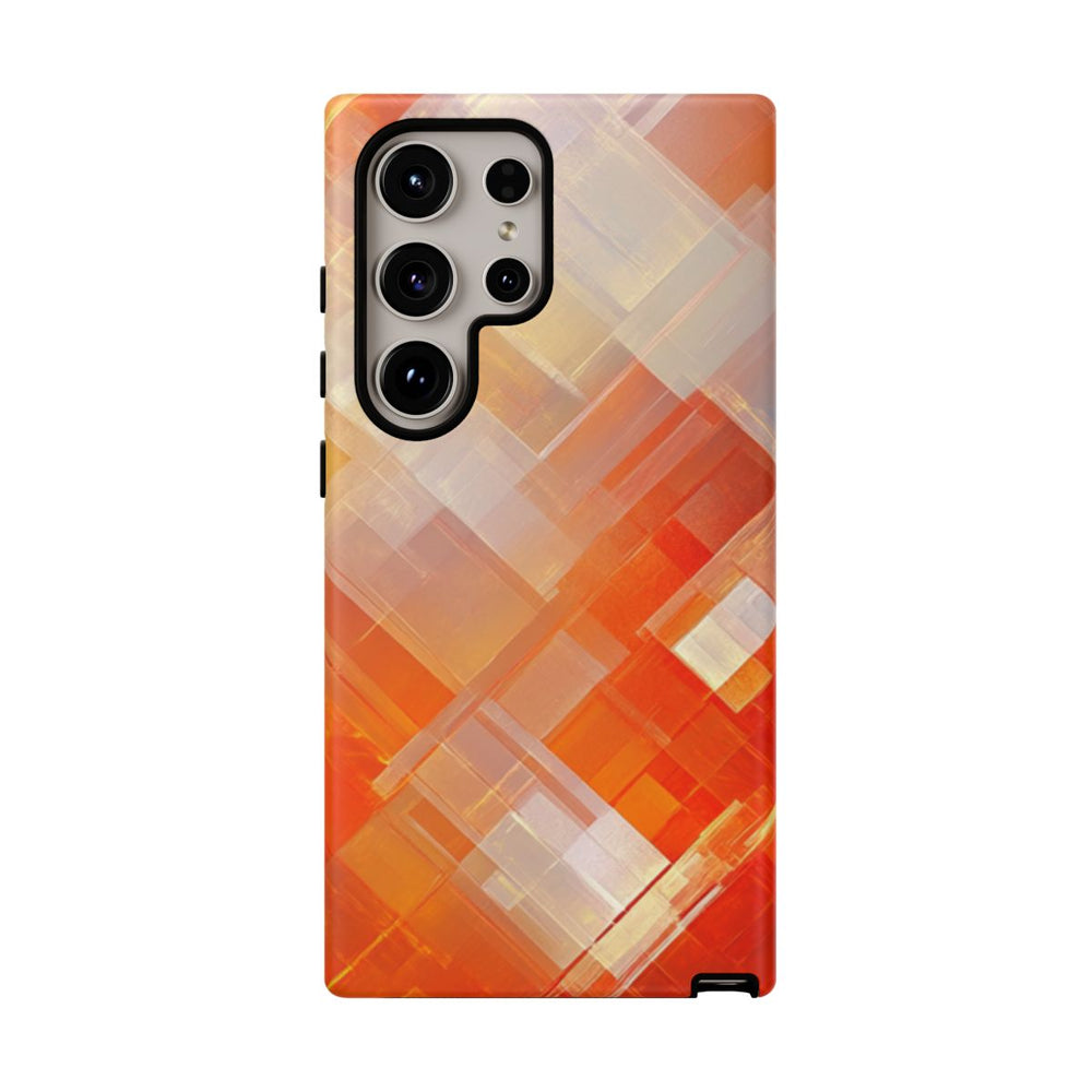 Abstract Oranje Geometrisch Patroon