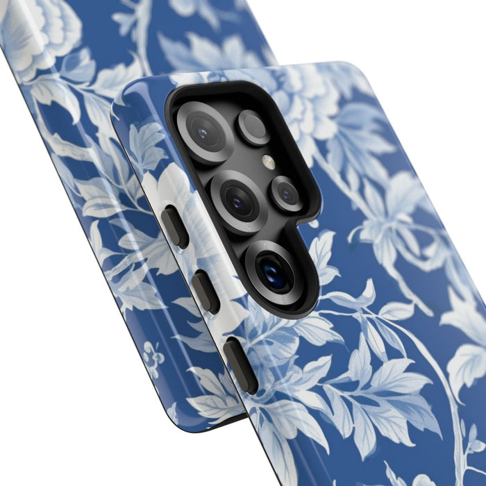 Blauw-Wit Bloemenpatroon