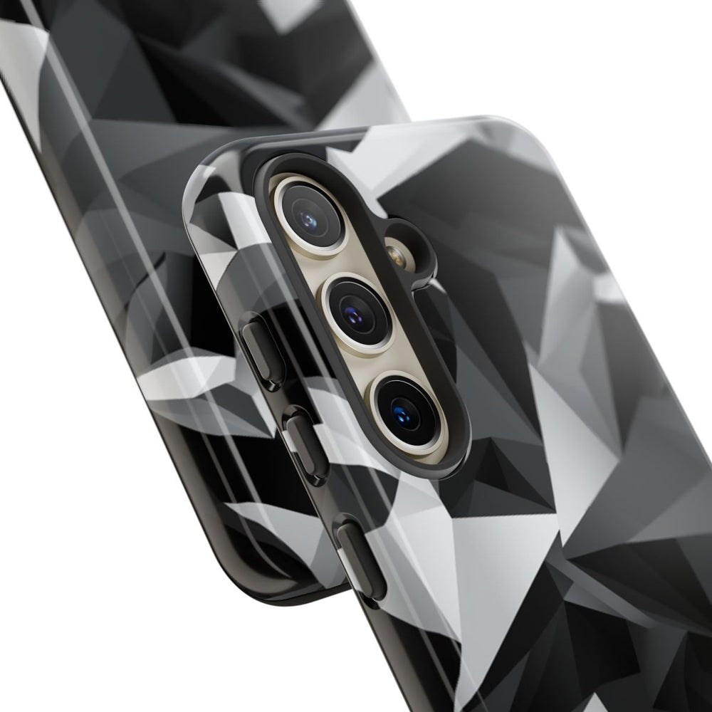 Zwart-Grijs Geometrisch Abstract Patroon