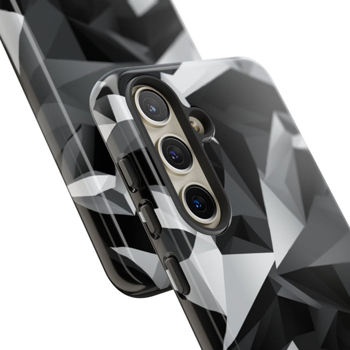 Zwart-Grijs Geometrisch Abstract Patroon