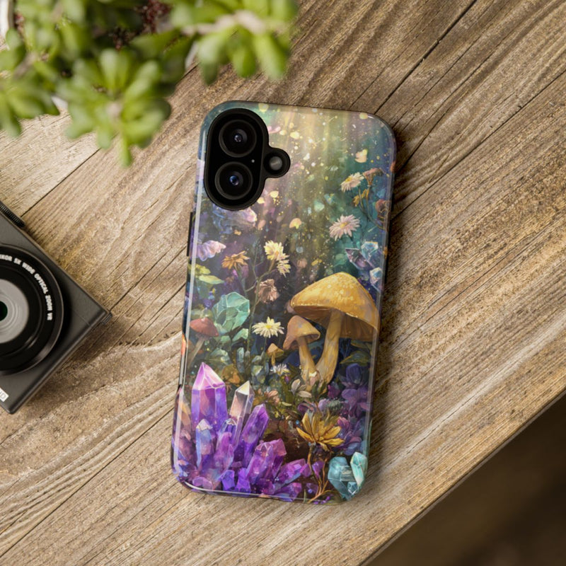 Mystieke Kristallen en Paddenstoelen Natuurscène